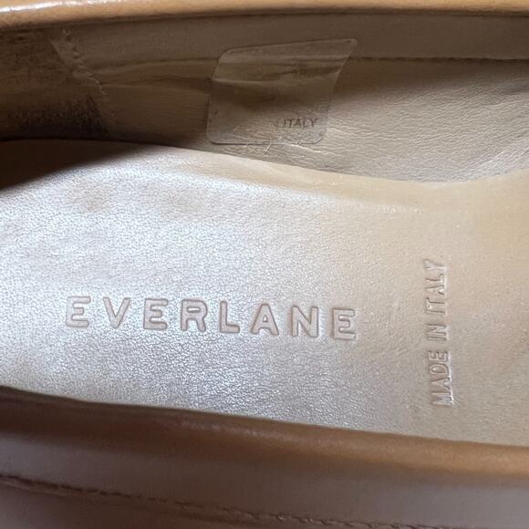 EVERLANE The Modern Leather Women's 37/US 6.5 Loafer Camel Preppy Made in Italy - Picture 10 of 13